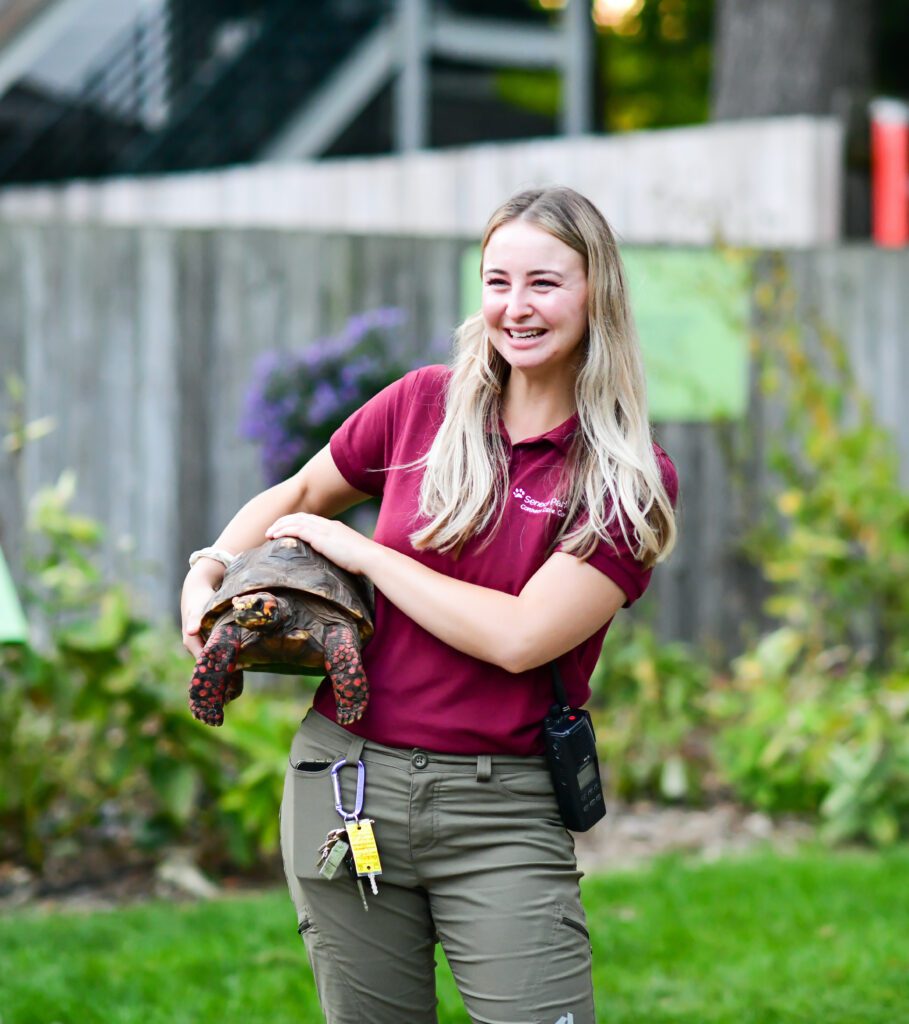 AAT naturalist with turtle